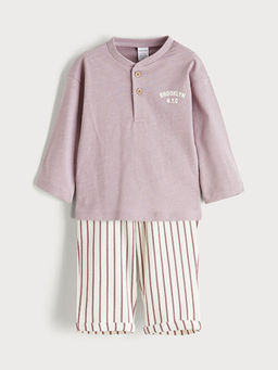 Bisiklet Yaka Erkek Bebek Ti??rt ve Pantolon 2li