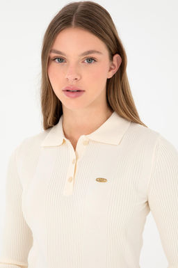 Женский кремовый свитер Неожиданная скидка в корзине - U.s. polo assn фото 2