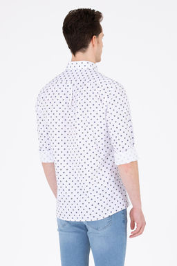 Мужская белая рубашка с длинным рукавом - U.s. polo assn фото 5