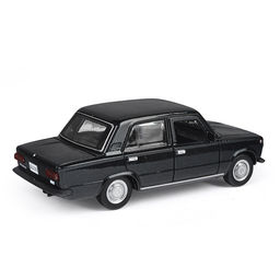 Машина металл ВАЗ-2101 12 см, (двери, багаж, черный) инерц, в коробке