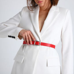 Ремень женский, ширина 2,4 см, винт, пряжка металл, цвет красный - Simaland фото 3