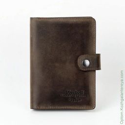 Мужская кожаная обложка для паспорта и автодокументов Dierhoff Д 6011-904 - Sergio valentini фото 4