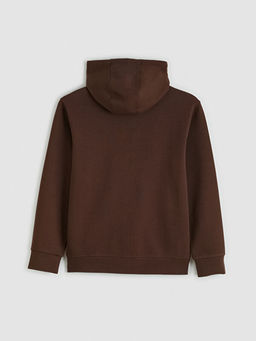 Kap??onlu Erkek Fermuarl? Sweatshirt