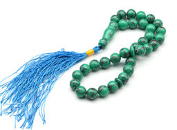 Четки из кахолонга имитация шарик 10мм, цв.зеленый, 33см