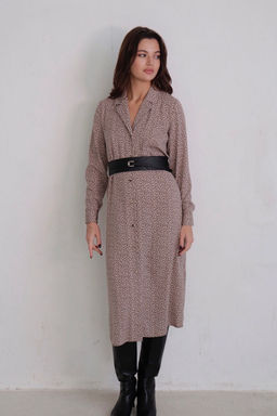 Платье-рубашка с английским воротником принт - Martichelli фото 192