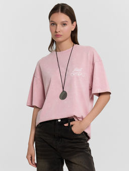 Футболка женская Mark Formelle пыльный розовый с обработкой эйсид из хлопка  фото 6