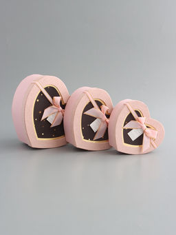 Набор подарочных коробок 3 в 1 сердца, 22?20?9; 18.5?17?7.5; 16?14?6 см