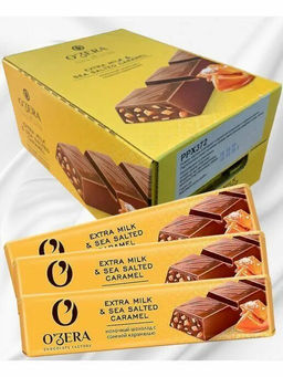 OZera, шоколад молочный Extra Milk &Sea Salted caramel, 45 г (упаковка 30 шт.) - O`zera фото 2