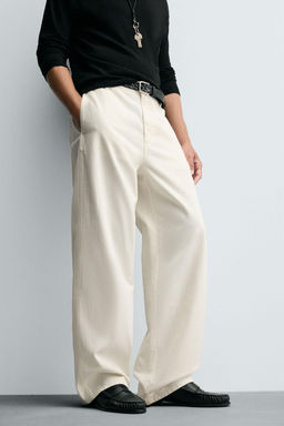 COTTON-HEMP CHINO TROUSERS - Zara фото 14