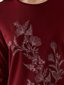 Bisiklet Yaka Desenli Kad?n Bluz