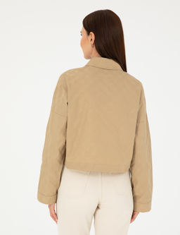 Bej Crop Top Uzun Kollu G_mlek - Pierre cardin фото 4