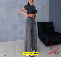 Джинсы багги с высокой посадкой