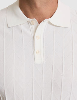 Ekru Slim Fit D__meli Polo Yaka Triko Ti__rt