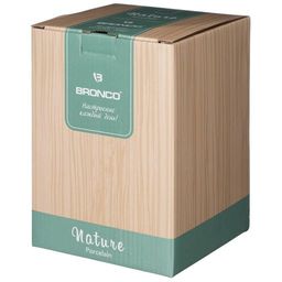 БАНКА С ДЕРЕВЯННОЙ КРЫШКОЙ BRONCO NATURE 17*12 СМ 1240 МЛ КРЕМОВАЯ фото 2