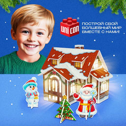 Конструктор из пенокартона 3D «Новогодние чудеса, домик - ночник», 18 деталей