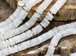 Бусины из натурального лунного камня (адуляр) диски 7*3мм, 33см, 120 бусин Радуга камня