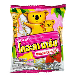 Печенье с начинкой из шоколада со вкусом клубники Koalas March Thai Lotte, Таиланд, 19,5 г