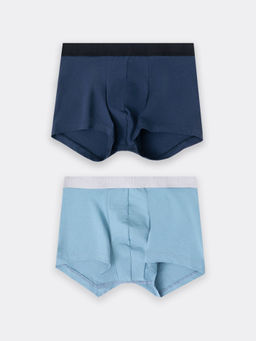 Трусы мужские боксеры мультипак (2 шт.) в темно-синих и голубых цветах туманно -голубой +т.синий 411215-2 - Mark formelle фото 5