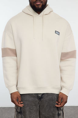 TRENDYOL MAN Tas Buyuk Beden Oversize/Genis Kesim Kapusonlu Ici Polarl? Sweatshirt TMNAW25AO00012 - Trendyolmilla фото 3