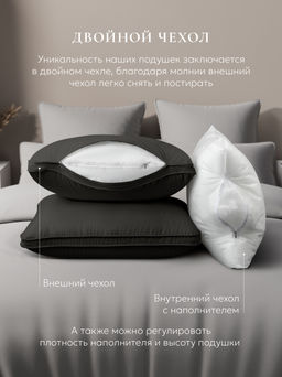 Подушка "ESPERA Comfort 3D graphite", 40х60, ЕС-5957