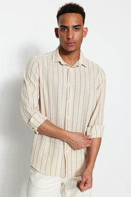 Siyah _izgili Regular Fit Dokulu G_mlek TMNSS23GO00085