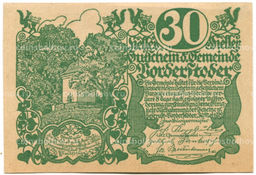 Банкнота 30 геллеров 1920 года Австрия  Фордерштойдер (нотгельд)