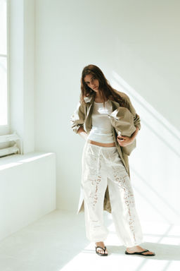 Pantal?n globo con bordado ingl?s - H&m фото 2