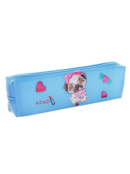 Пенал школьный на молнии Calligrata «Собачки», 1 отделение, с рисунком, ПВХ, голубой