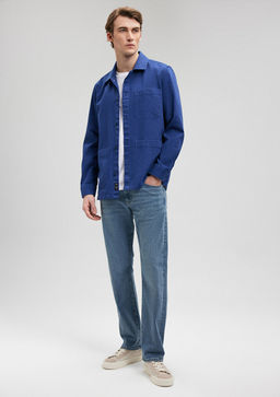 Hunter Mavi Premium Puslu Indigo Mavisi Jean Pantolon