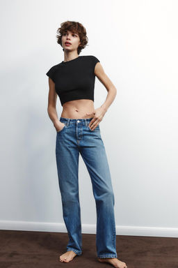 COTTON MODAL CROPPED T-SHIRT - Zara фото 9
