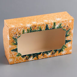Цена за 2 шт. Коробка новогодняя складная с окном «Загадай Желание», 25×15×7 см