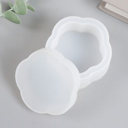 Молд силикононовый «Шкатулка волнистая» с крышкой 8 х 7,4 х 3,8 см