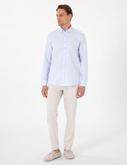 A__k Mavi Slim Fit Uzun Kollu G_mlek - Pierre cardin фото 4