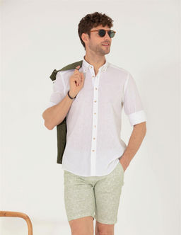 Beyaz Regular Fit Uzun Kollu G_mlek