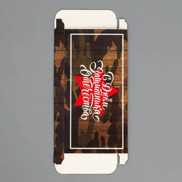 Цена за 5 шт. Коробка для шоколада, кондитерская упаковка, С 23 Февраля, с окном, 17.3?8.8?1.5 см