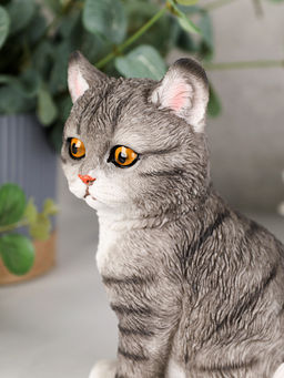 Фигурка Кошка 15,5 см серая / YX33106 /уп 16/ - Галеонтрейд фото 4