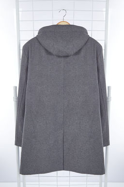 TRENDYOL MAN Antrasit Regular Fit K?sl?k Yun Kar?s?ml? Kapusonlu Kase K?sl?k Kaban TMNAW25KB00001 - Trendyolmilla фото 8