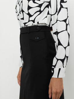 юбка, прямого силуэта на подкладке с притачным поясом - Трика фото 4