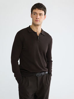 Polo Yaka Triko Erkek Kazak