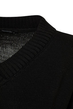 TRENDYOLMILLA Siyah Maxi Triko Genis Kal?p Elbise TWOAW23EL00642 фото 16