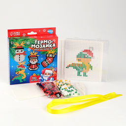 Термомозаика на новый год Праздничная сказка с пинцетом, набор для творчества - Школа талантов фото 2