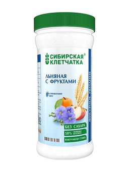 Льняная с фруктами, Клетчатка Сибирская, 280 г