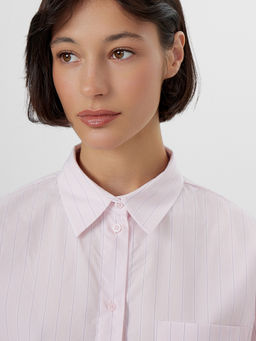 Рубашка женская розовая в полоску - Mark formelle фото 4