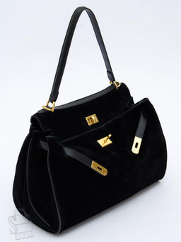 Сумка женская кожаная 2320YF black Polina&Eiterou  в Новосибирске