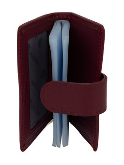 LACCOMA визитница 708-57-красное вино натуральная кожа полиэстр