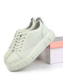 05-DXT51-5 LT. GREEN Кроссовки женские (натуральная кожа)