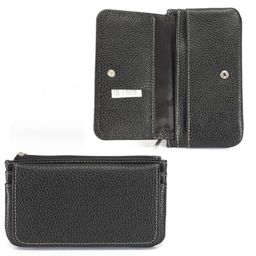 Портмоне мужское Croco-ПР-805 натуральная кожа 3 отд, 4 карм, черный флотер (40) 228578