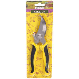 Секатор плоскостной 7,5" (19,см) "Фортуна" пластиковые прорезиненные ручки ДоброСад