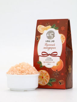 Цена за 2 шт. Соль для ванны, аромат пряный мандарин, 200 г, URAL LAB