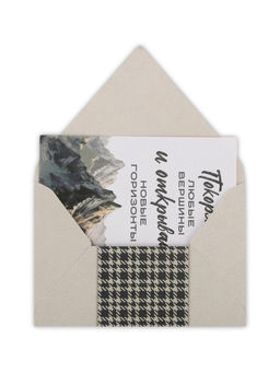 Цена за 5 шт. Конверт для денег с открыткой и наклейкой «С днём рождения», акварельный картон, 16×11 см